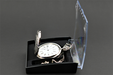 Eichmüller Taschenuhr mit Kette hochwertiges Schweizer Quarz Uhrwerk