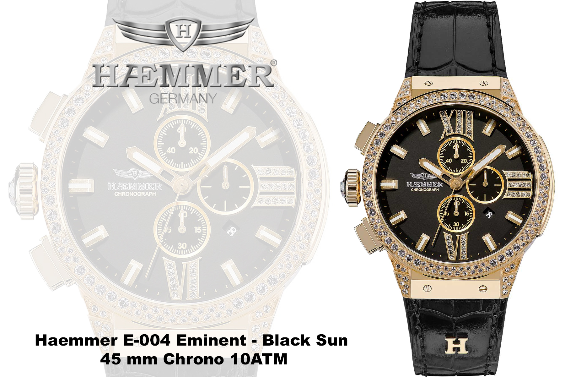 uhrenshop24.ch - Black E-004 mm Eminent Sun 45 Haemmer 