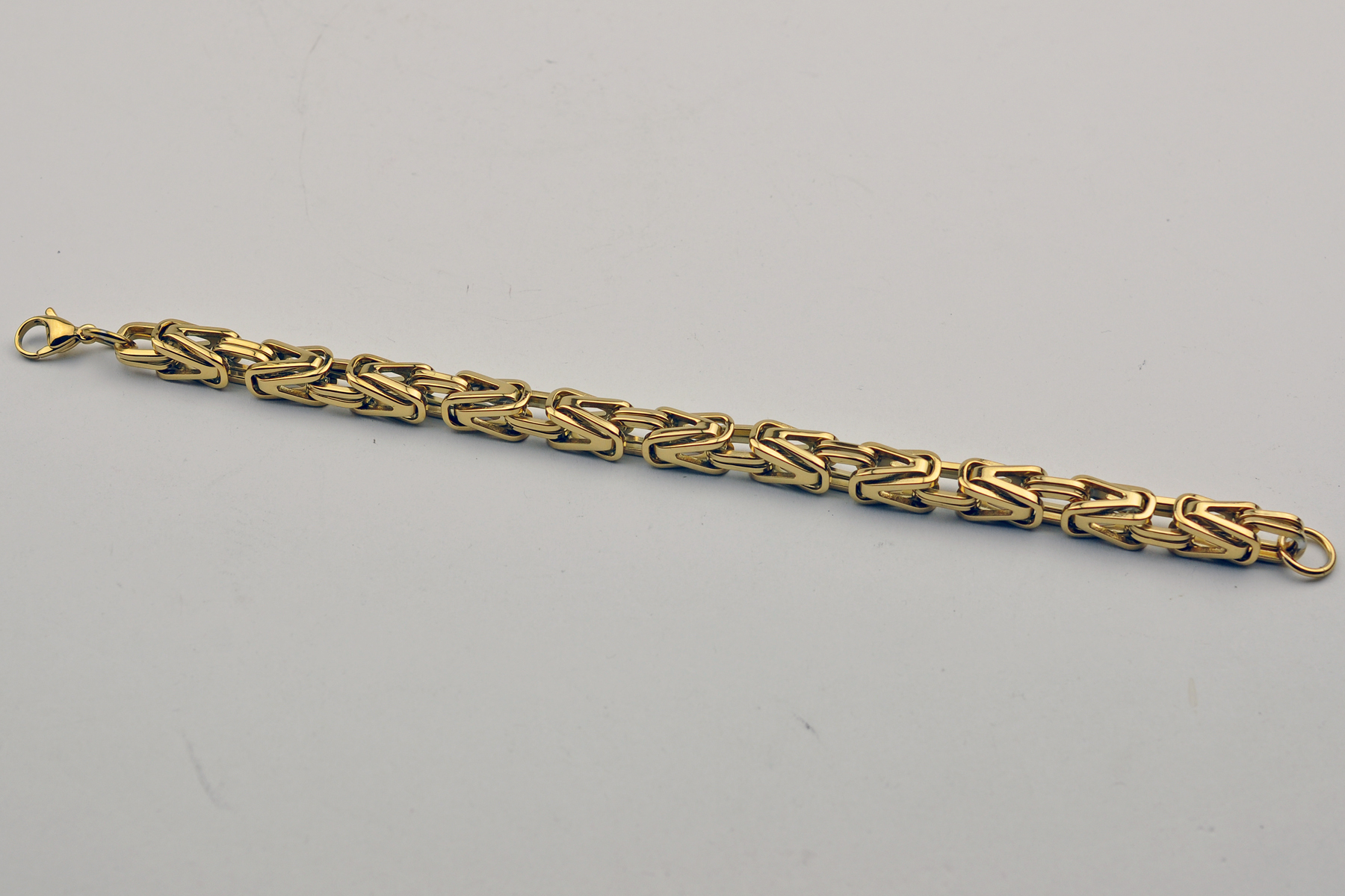 uhrenshop24.ch - Königskette V 8x8mm vergoldet Halskette PVD massive Edelstahl 20-70cm